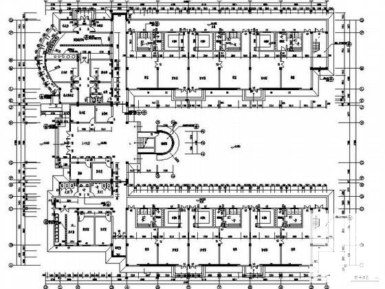 新站区花园小区3层十八班幼儿园建筑施工CAD图纸(屋顶平面图) - 3