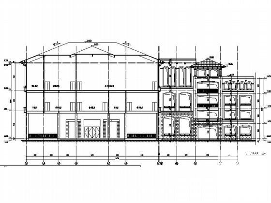 学校5层欧式综合楼建筑施工CAD图纸 - 2
