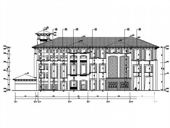 学校5层欧式综合楼建筑施工CAD图纸 - 4
