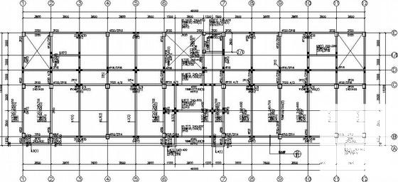 局部4层框架车间办公楼结构CAD施工图纸(平面布置图) - 2