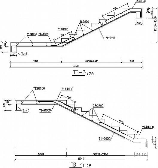 局部4层框架车间办公楼结构CAD施工图纸(平面布置图) - 4