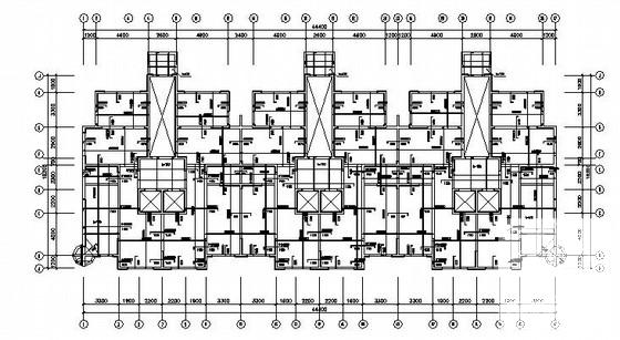 18层剪力墙住宅楼结构CAD施工图纸（筏板基础车库） - 1