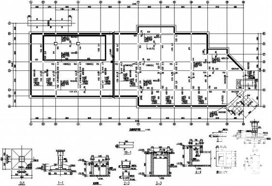 地上4层地下3层框架幼儿园结构CAD施工图纸（独立基础） - 1
