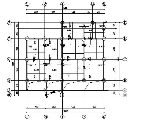 4层框架结构别墅结构CAD施工图纸（加层） - 1