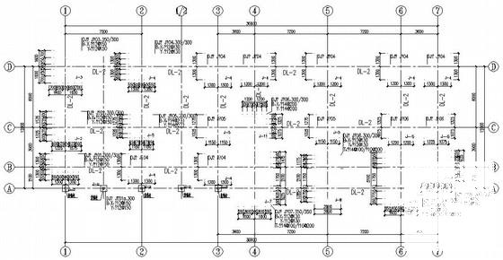 3层坡屋顶公共服务建筑结构CAD施工图纸（桩基础） - 3