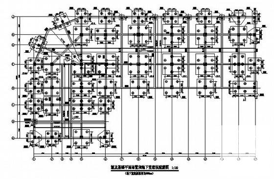 8层框架结构办公综合楼结构CAD施工图纸(平面布置图) - 2