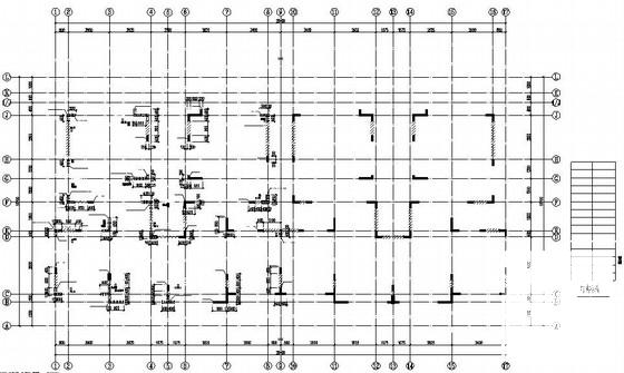 11层桩基础框剪结构住宅楼结构CAD施工图纸(平面布置图) - 3