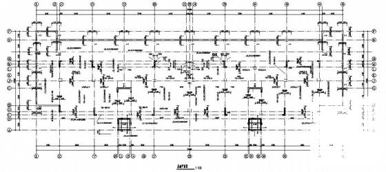 11层条形基础框剪结构住宅楼结构CAD施工图纸 - 1