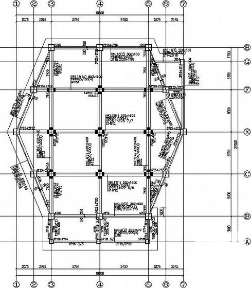 民族中学2层阶梯教室结构CAD施工图纸（桩基础） - 3