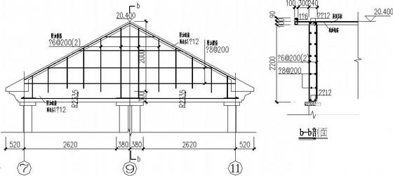 异形柱框架住宅结构CAD施工图纸(带车库储藏室) - 4