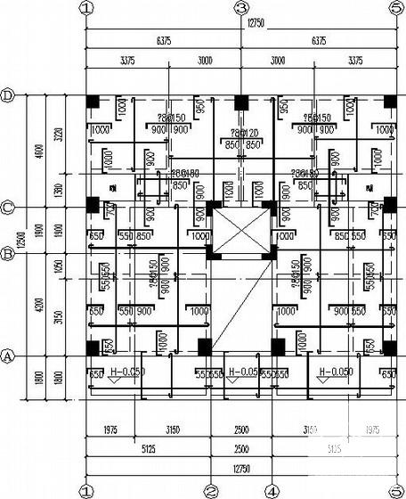 9层框架剪力墙私人住宅楼结构CAD施工图纸(梁钢筋图) - 1