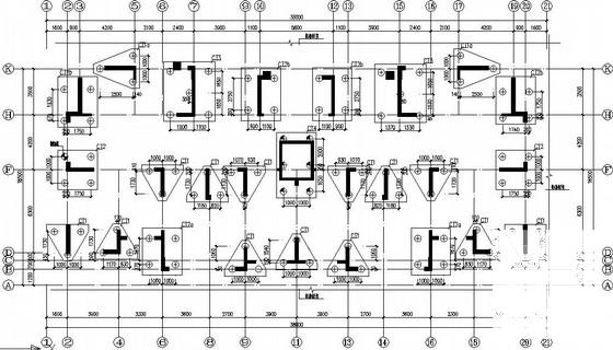 高层剪力墙办公楼结构CAD施工图纸(带塔楼、地下室) - 1