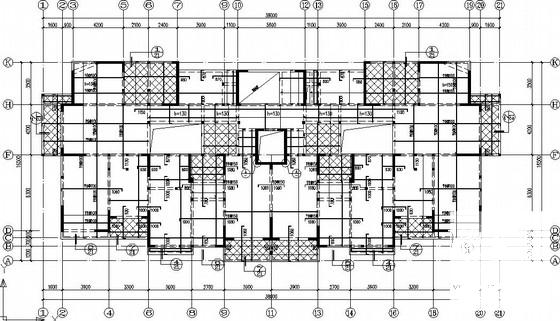 高层剪力墙办公楼结构CAD施工图纸(带塔楼、地下室) - 3