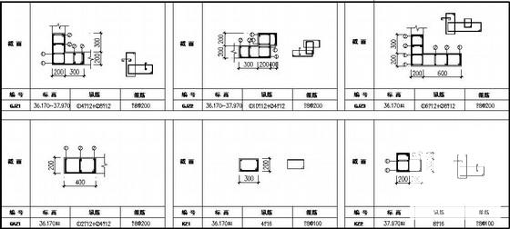 11层加跃层剪力墙公寓结构CAD施工图纸(平法) - 4