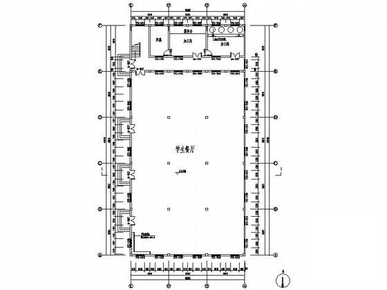 两层简洁高级中学食堂建筑施工CAD图纸 - 3