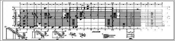 3层框架结构学校操场看台结构CAD施工图纸 - 2