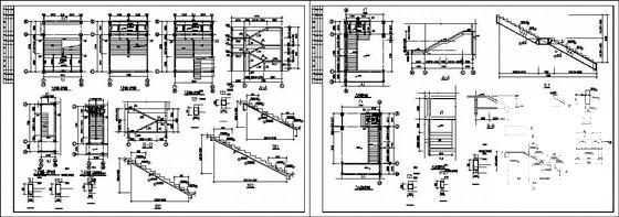 3层框架结构学校操场看台结构CAD施工图纸 - 4