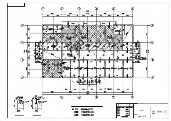 8度区4层框架结构职工食堂结构CAD施工图纸（独立基础） - 1