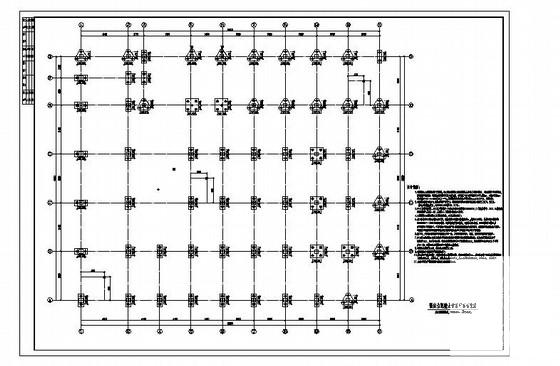 5层桩基础框架结构综合楼结构CAD施工图纸 - 1