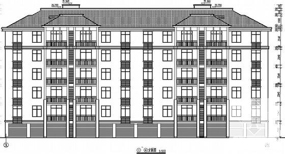 地上6层阁楼框架住宅结构CAD施工图纸（独立基础） - 1