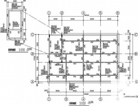 4层桩基础框架私人住宅楼结构CAD施工图纸 - 1
