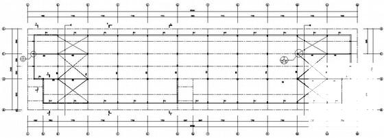 框架结构钢屋架美食街结构CAD施工图纸 - 1