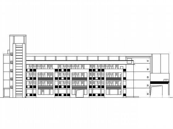 实验中学5层教学楼建筑施工CAD图纸 - 1
