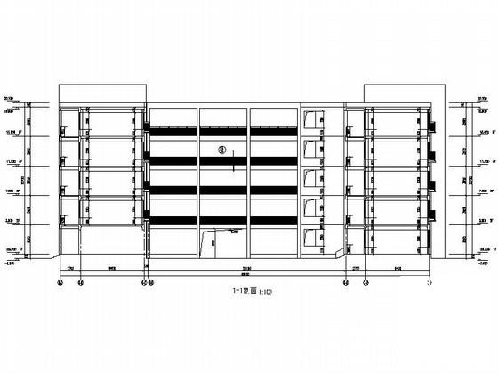 实验中学5层教学楼建筑施工CAD图纸 - 2