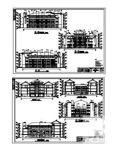 审计学院5层教学楼建筑施工CAD图纸(钢筋混凝土结构) - 3