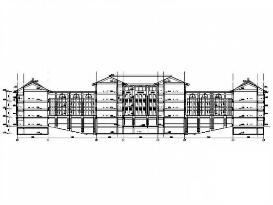 知名高校中式风格5层教学楼建筑方案设计CAD图纸 - 2