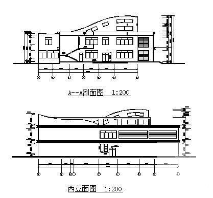 南方高校大学生活动中心建筑方案设计CAD图纸 - 2