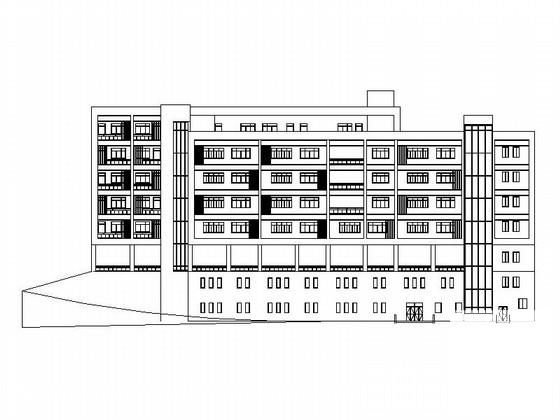 5层现代风格小学教学楼建筑方案设计图纸（有效果图纸）(钢筋混凝土结构) - 1