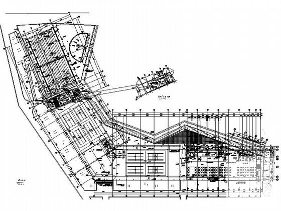 大学风雨操场与教工食堂建筑施工CAD图纸（知名设计院） - 3