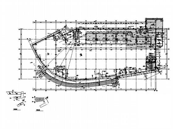 6层框架结构“W”形体育教研基地建筑施工CAD图纸 - 3