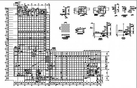 10层框剪主楼、框架附楼结构CAD施工图纸（筏形基础） - 1