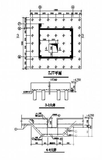 10层框剪主楼、框架附楼结构CAD施工图纸（筏形基础） - 4