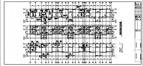 8层框架结构带阁楼住宅结构CAD施工图纸(平面布置图) - 1