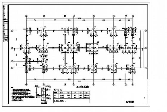 5层框架结构宿舍楼结构CAD施工图纸 - 1