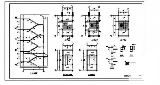 一托五底框住宅楼结构CAD施工图纸 - 4