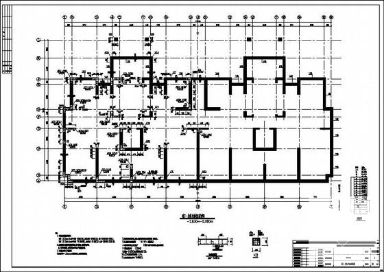 七度区11层剪力墙结构住宅楼结构CAD施工图纸 - 2