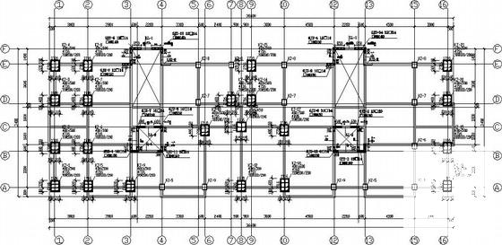 15层带阁楼框架住宅结构CAD施工图纸（桩基础）(平面布置图) - 2