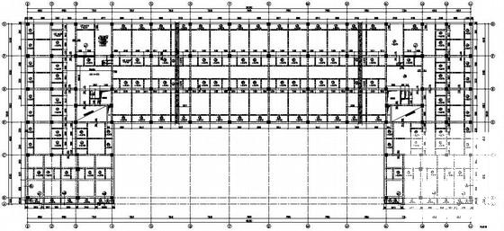 7层独立基础框架结构综合楼结构CAD施工图纸（7度抗震） - 1