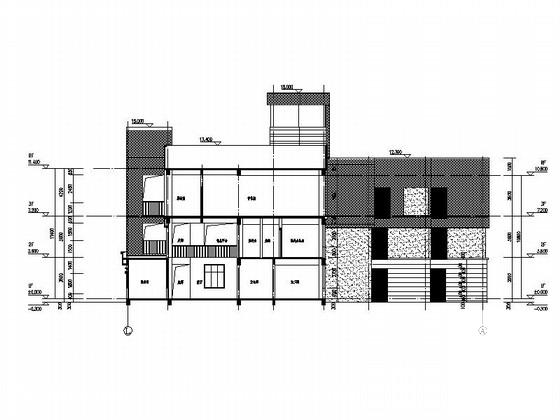 9班3层幼儿园建筑施工CAD图纸（阶梯型平面非常经典值得参考） - 2