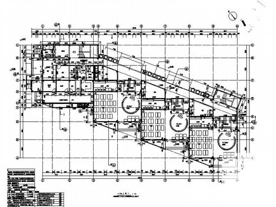 9班3层幼儿园建筑施工CAD图纸（阶梯型平面非常经典值得参考） - 3