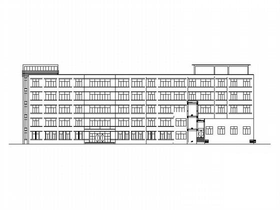 5层现代风格高中教学楼建筑施工CAD图纸(门窗大样) - 1