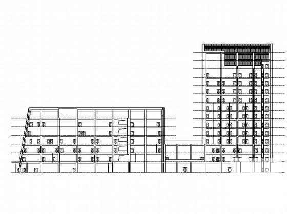 高层高等院校教学楼建筑CAD施工图纸 - 2