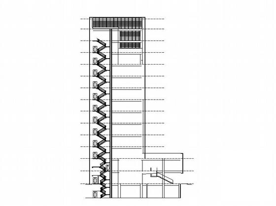 高层高等院校教学楼建筑CAD施工图纸 - 5