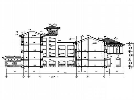 24层二十四班欧式幼儿园建筑施工CAD图纸 - 2