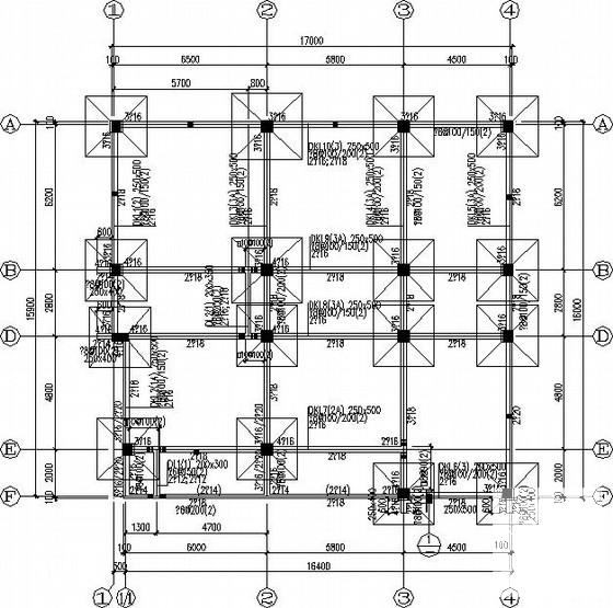 3层框架宿舍楼结构CAD施工图纸(平法制图纸) - 3