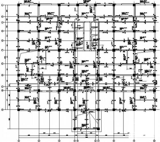 A级高度18层框架剪力墙住宅楼结构CAD施工图纸(平面布置图) - 1
